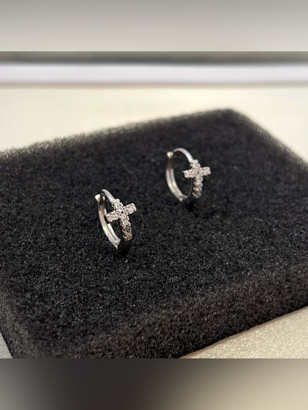 13mm Cross Hoop Earrings for Men Women Streetwear Punk Hip Hop Unisex Earrings